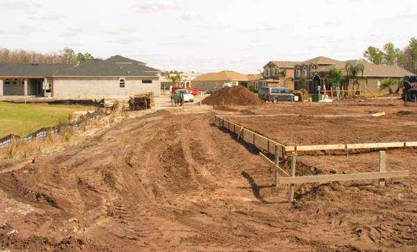 property line between golf course and 57